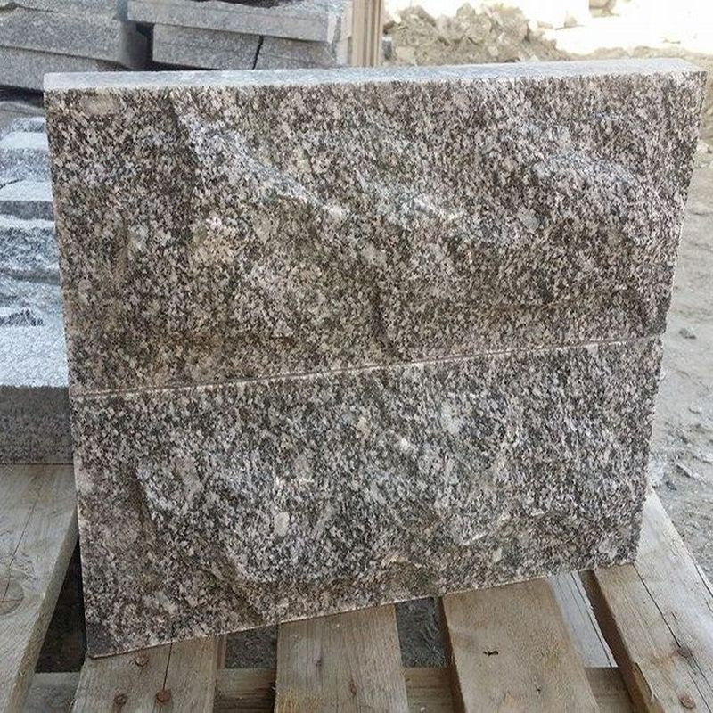 2 - 3 cm starke Granit Verblender Griys hellgrau